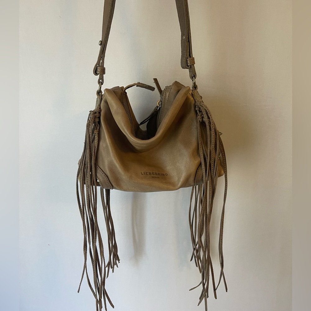 Liebskind Berlin Sapporo Leather Tassel Bag Rhino Brown‎